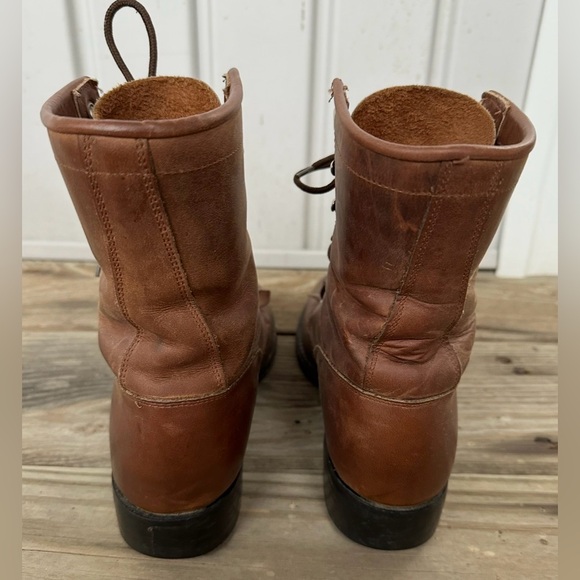 Tony Lama 7661 Brown Leather Women’s Lace-Up Roper Boots Size 6B Western Boho - Picture 4 of 10